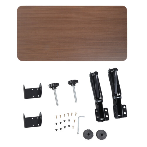 Desk Extender Tray 90 Foldable-Walnut color Length 50 width 20