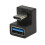 Συμπαγής προσαρμογέας γωνίας USB3.1 τύπου U από αλουμίνιο, αρσενικό σε θηλυκό, σε 2