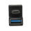 Συμπαγής προσαρμογέας γωνίας USB3.1 τύπου U από αλουμίνιο, αρσενικό σε θηλυκό, σε 3