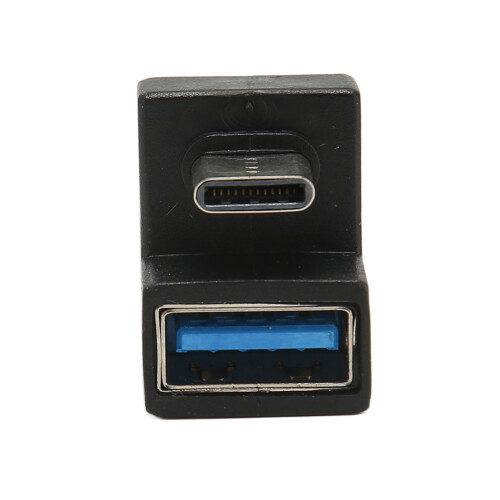 Συμπαγής προσαρμογέας γωνίας USB3.1 τύπου U από αλουμίνιο, αρσενικό σε θηλυκό, σε 2