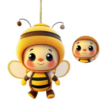 Support de rétroviseur de voiture en acrylique abeilles,-Style 3