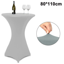 Husă de masă de cocktail cu aspect profesional, elastică, 95% poliester, 5% spandex, rezistentă la șifonare, buzunare întărite pentru picioare