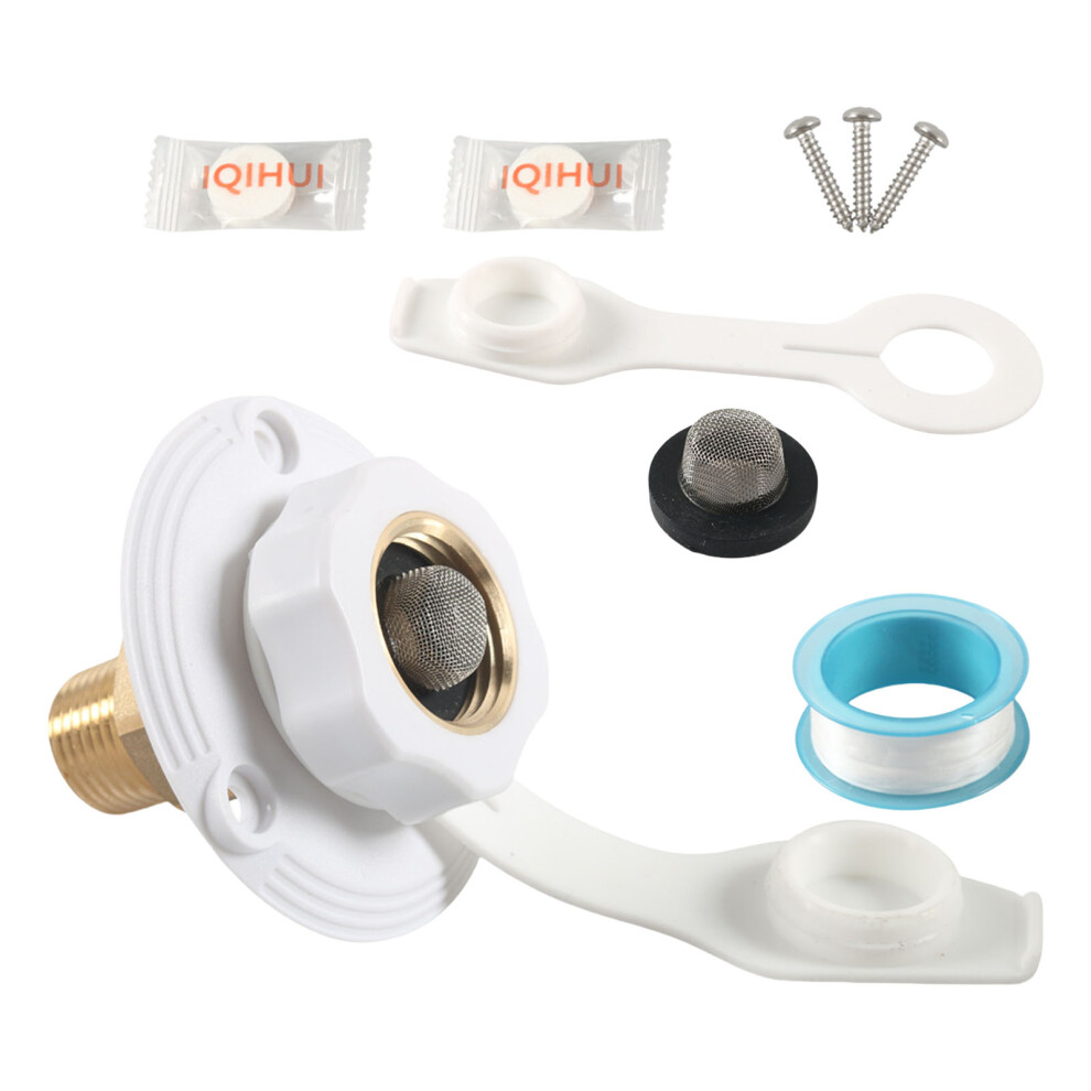 Practical Campers Trailer Marine Water Inlets 3/4In Ght- White 7696001275870