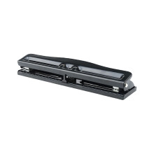 3/4 Hole Punch 10 Sheet Capacity Adjustable-999 black 3 holes