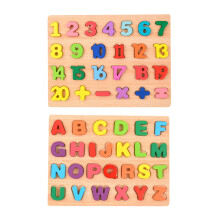 Wooden Colorful Letter Set For Alphabets-Large board set