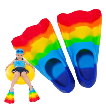 Rainbow Swim Fins for Toddlers Comfortable Kids' Snorkeling Fins
