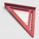 4inch Aluminium Triangle Ruler Measuring Tool Protractors-Red 4