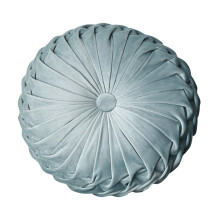 Coussin décoratif rond en velours de qualité supérieure, coussin élégant et moelleux en tissu peluche pour fauteuil, canapé ou sol, coussin