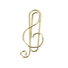 50 Stuks Muzieknoot Vormige Paperclip Metalen-Gouden noot A