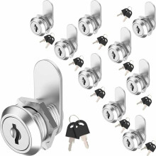 Cabinet Cam Locks, Keyed Alike Zinc Alloy Security Locks for Easy Installation, Non-Key Retaining for Quick Access, Privacy Protection Set for Home Of