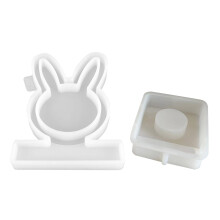 Easter Rabbit Candlestick Molds for DIY Candle Holder Gypsum-D