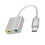 USB External Stereo Sound Card USB Sound Adapter-Silver Type C 1