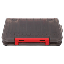 Doublesided bait box, portable handledesign plastic organizer with ventilation Gray