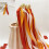 Baguette décorative multicolore pour fêtes-Rouge orangé 5