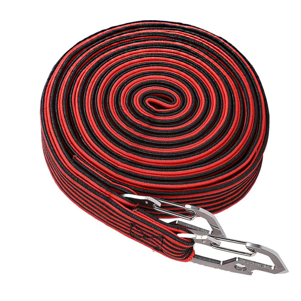 Bungee Cords With Hooks, Elastic Clips For Bicycles, Motorcycles, Luggage (2M) 4M Red Ref: 5061 9365049163163