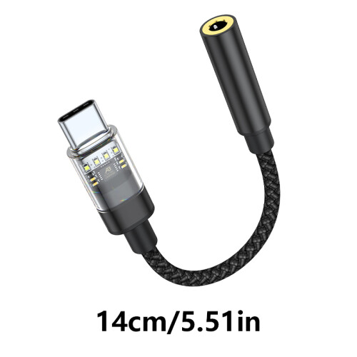 USB Type C to 3.5mm Headphone Plug Adapter Converter-Style two 1