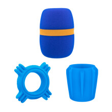 Mikrofon-Schaumstoff-Abdeckung, Stabilitätsringe für-Blau