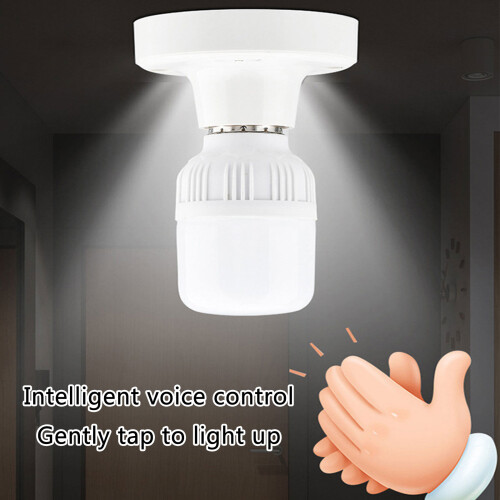 1pc/2pcs E27 LED Lamp Socket Adapter Sound Light Control-2pc 2