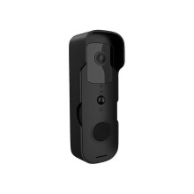 (black)Tuya Video Doorbell WiFi Outdoor Door Bell Waterproof Battery Intercom Smart Home
