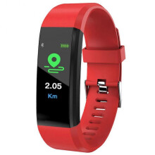 (red)Bluetooth Smart Bracelet Heart Rate Sleep Monitor Sport Watch Fitness Tracker AU