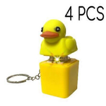(4PCS)Duck Toy Keychain Duckys Keychain Stress Reliever Anxiety Relief Sensory Toy