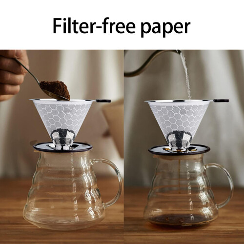 Stainless Steel Coffee Mesh Filter Paperless Coffee Strainer for 1