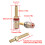 2 stks Kristal Transparante Binding Posts-Rhodium verguld 6