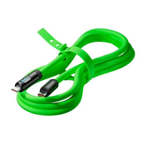 240-W-Silikon-Ladekabel mit Power-Display-Typ-C-Kabel für