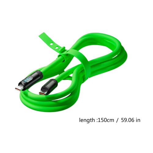 240-W-Silikon-Ladekabel mit Power-Display-Typ-C-Kabel für 2