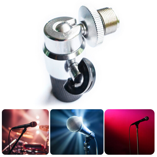 Microphone Clamp Thread Screw Adapter with Small Ballhead Freely 1