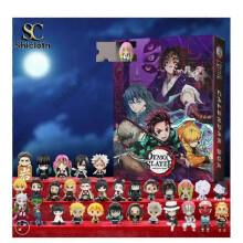 (Type 1)Demon Slayer MINI Tanjiro Zenitsu Inosuke Muichirou Giyuu Anime Figures Action Figurine Model Collectible Statue