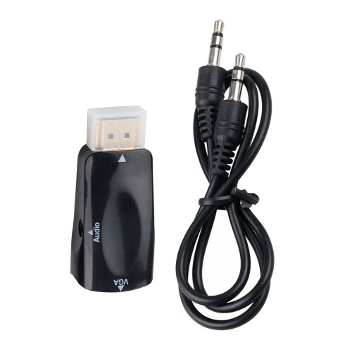 Highly Speed 1080P Active HDTV to VGA Adapter for Laptop-Black