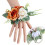 Elegante-Champagnerorangefarbene Handgelenksblume 1