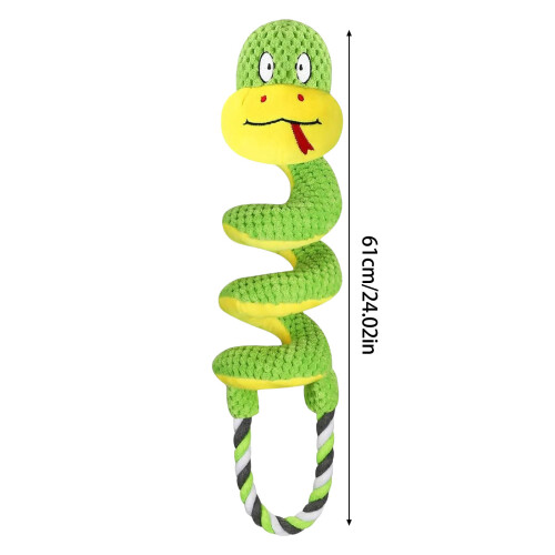 Durability Squeaker Rope Pulling Toy with Crinkle Paper Puppies 2
