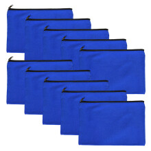 10 stuks canvas etui pennenzak cosmetische etui school-Blauw