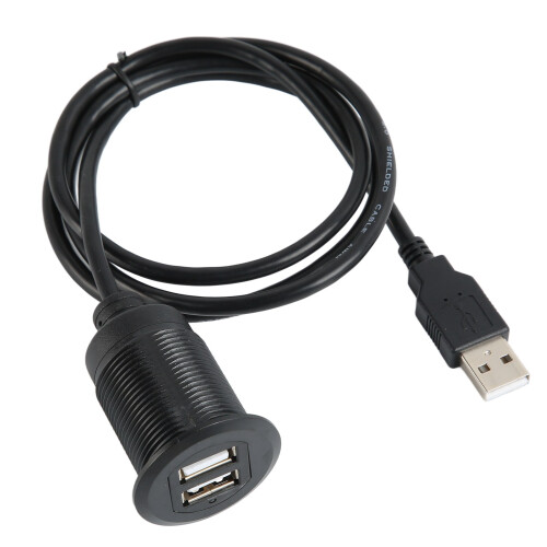 Καλώδιο USB χωνευτής τοποθέτησης Διπλή επέκταση USB2.0 για τοποθέτηση σε ταμπλό 1