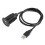 Καλώδιο USB χωνευτής τοποθέτησης Διπλή επέκταση USB2.0 για τοποθέτηση σε ταμπλό 4