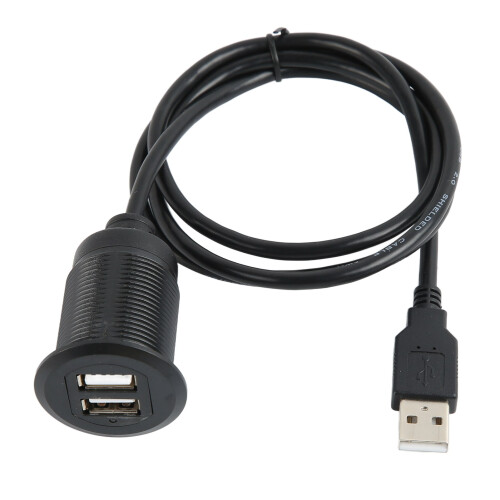 Καλώδιο USB χωνευτής τοποθέτησης Διπλή επέκταση USB2.0 για τοποθέτηση σε ταμπλό 2