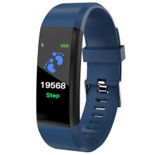 (blue)Bluetooth Smart Bracelet Heart Rate Sleep Monitor Sport Watch Fitness Tracker AU