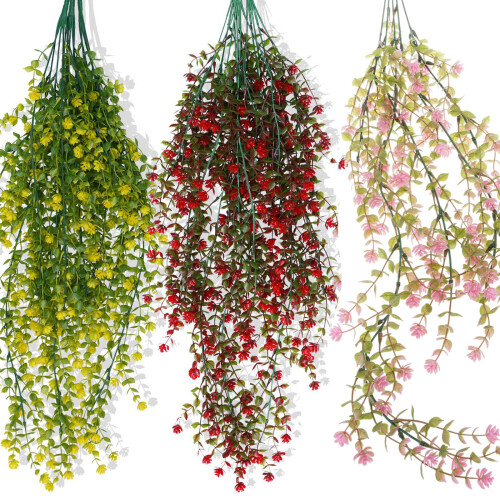 Elegante Kamelienrebe, künstliche Blume, Efeuranke,-Rot 2