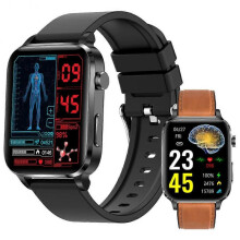 (black)Blood Glucose Monitor Health Smart Watch Men PPG Blood Pressure Measurement IP68 Waterproof Sport smartwatch