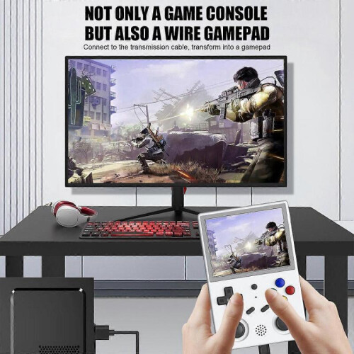 (Black bag)ANBERNIC RG35XX Handheld Game Console 3.5 Inch IPS HDMI output Linux System 64GB 2