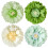 Boules de fleurs en papier, 4 pièces, boules de papier de-Vert 1