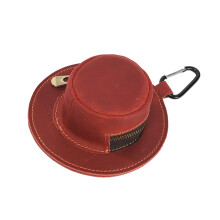 Porte-clés en cuir véritable en forme de chapeau de-Rouge
