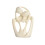 Sculpture abstraite élégante d'ornementation de-Blanc crème 2 1