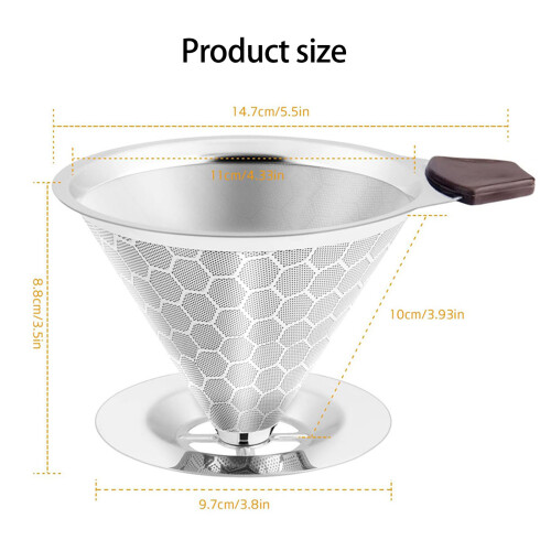 Outil à expresso de cuisine de crépine de maille de panier de 2