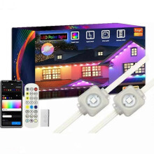 (30m 60 lamps,EU)Permanent Outdoor Eaves Lights Smart RGBIC App RemoteLED DIY SceneModes lamp