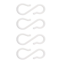 Crochets en plastique polyvalents en forme de S, aucun trou-M