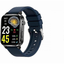 (blue)Blood Glucose Monitor Health Smart Watch Men PPG Blood Pressure Measurement IP68 Waterproof Sport smartwatch