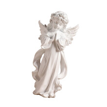 Statue de fille ange à collectionner en résine, Sculpture-L